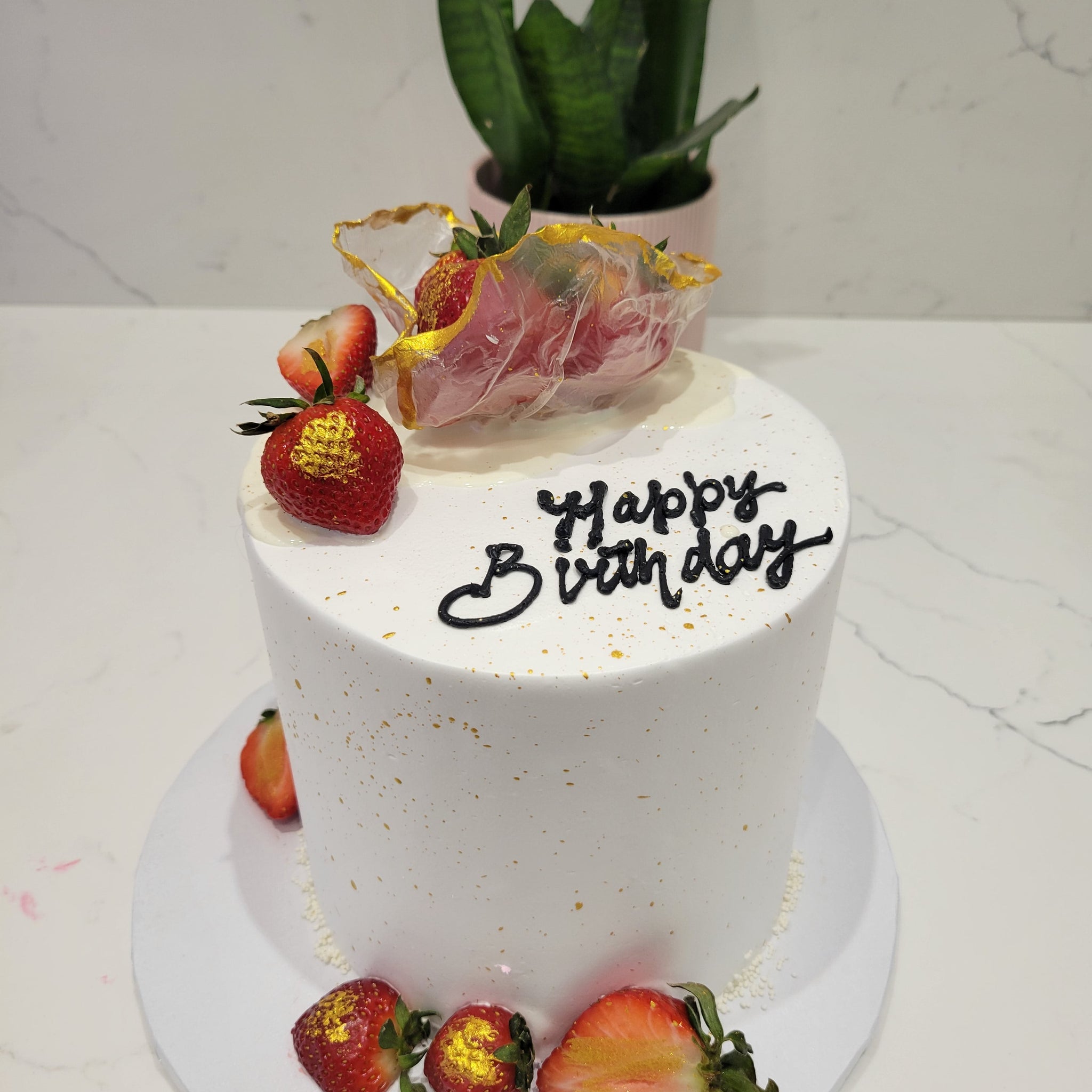 Olivia Cream Birthday Cake