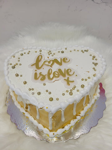 Love is love Heart cake