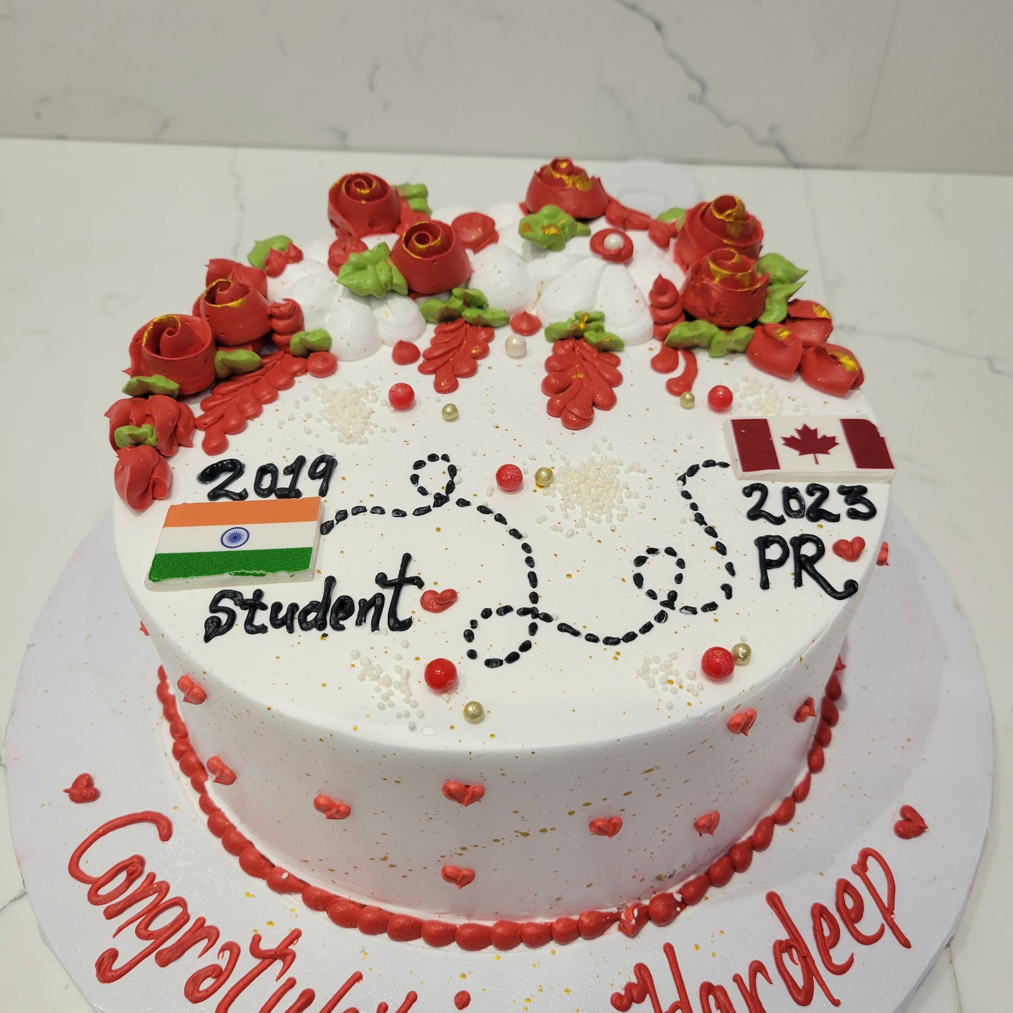HARDEEP RED FLORAL PR CAKE