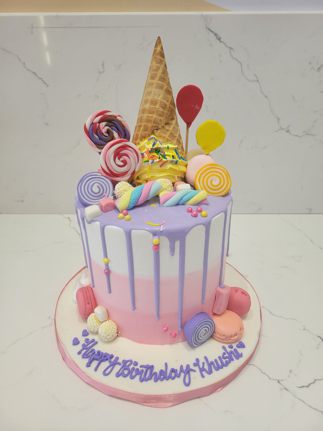 Candy Cone  Birthday Cake