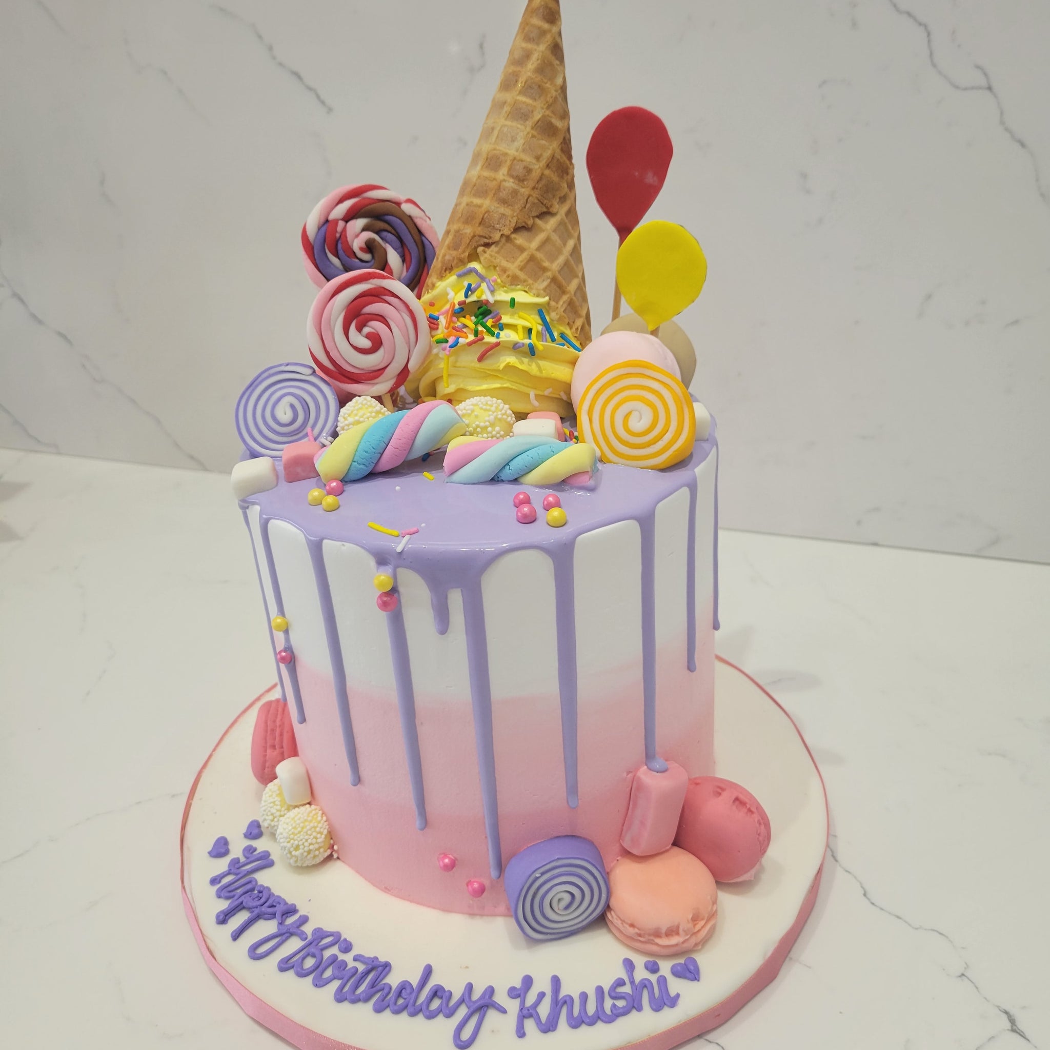 Candy Cone  Birthday Cake
