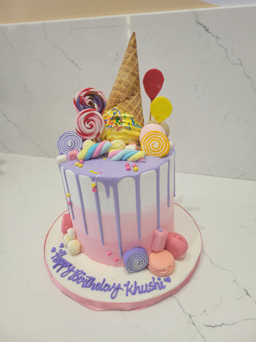 Candy Cone  Birthday Cake