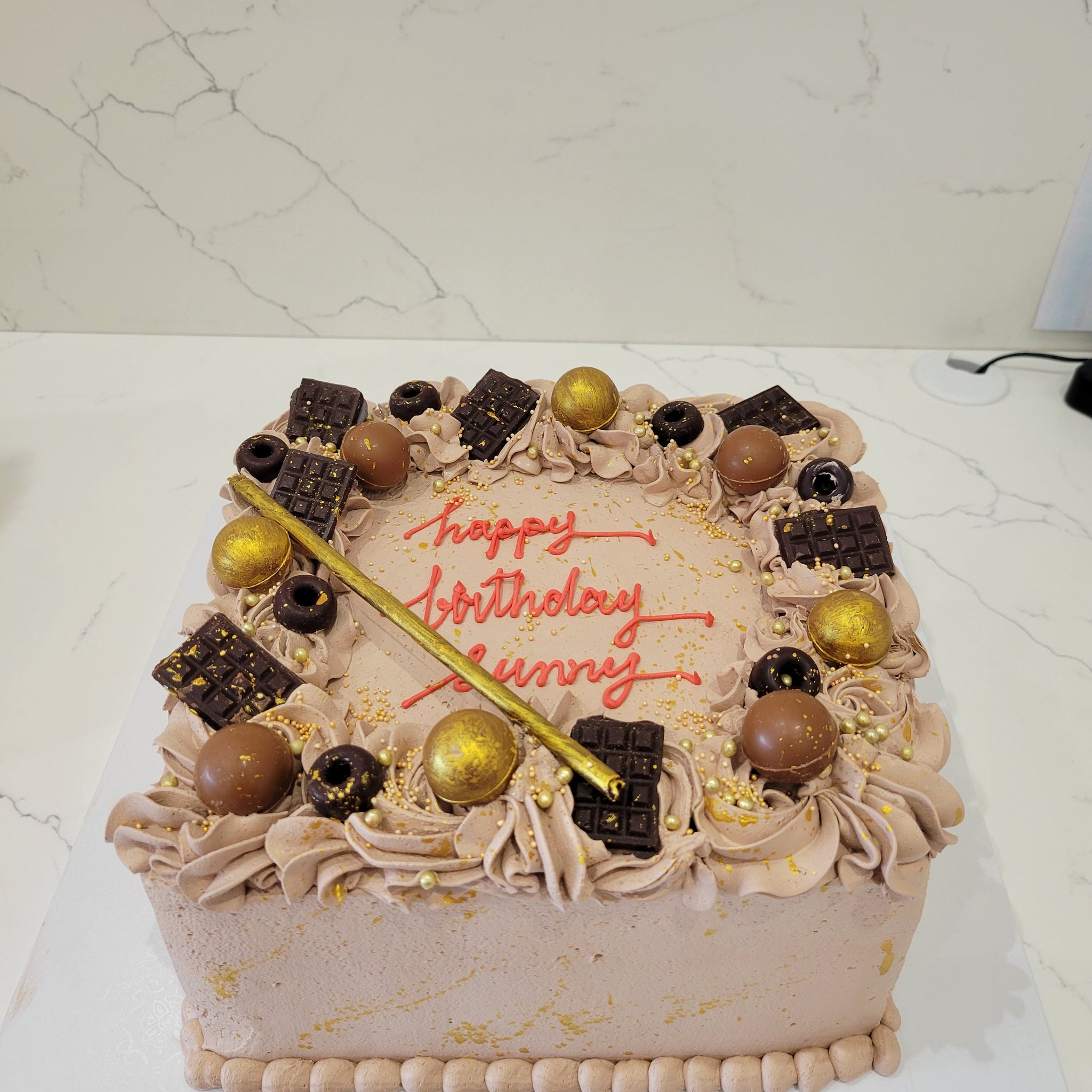 TRIPLE CHOCO BIRTHDAY CAKE