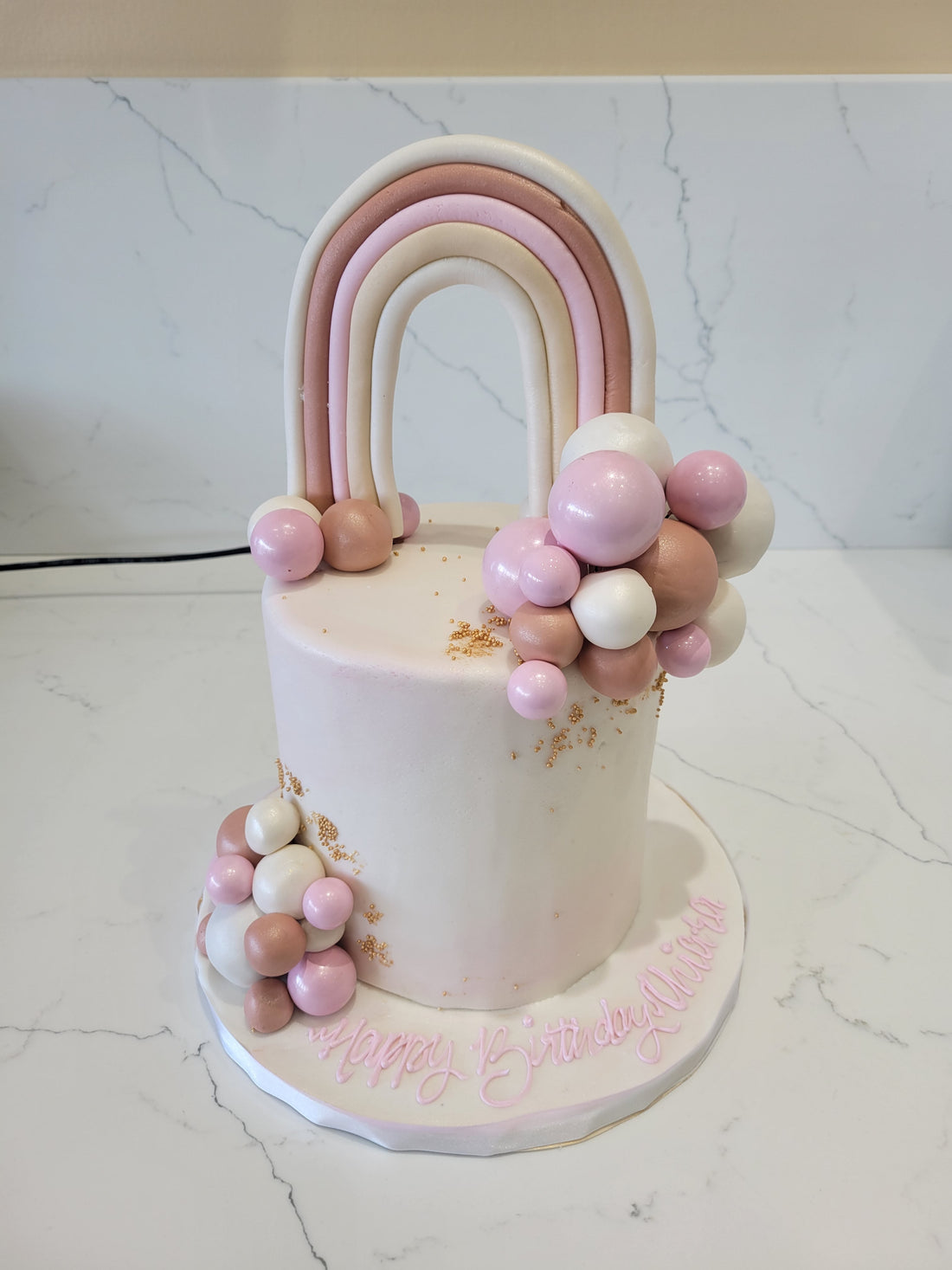 PINK PASTEL FONDANT CAKE