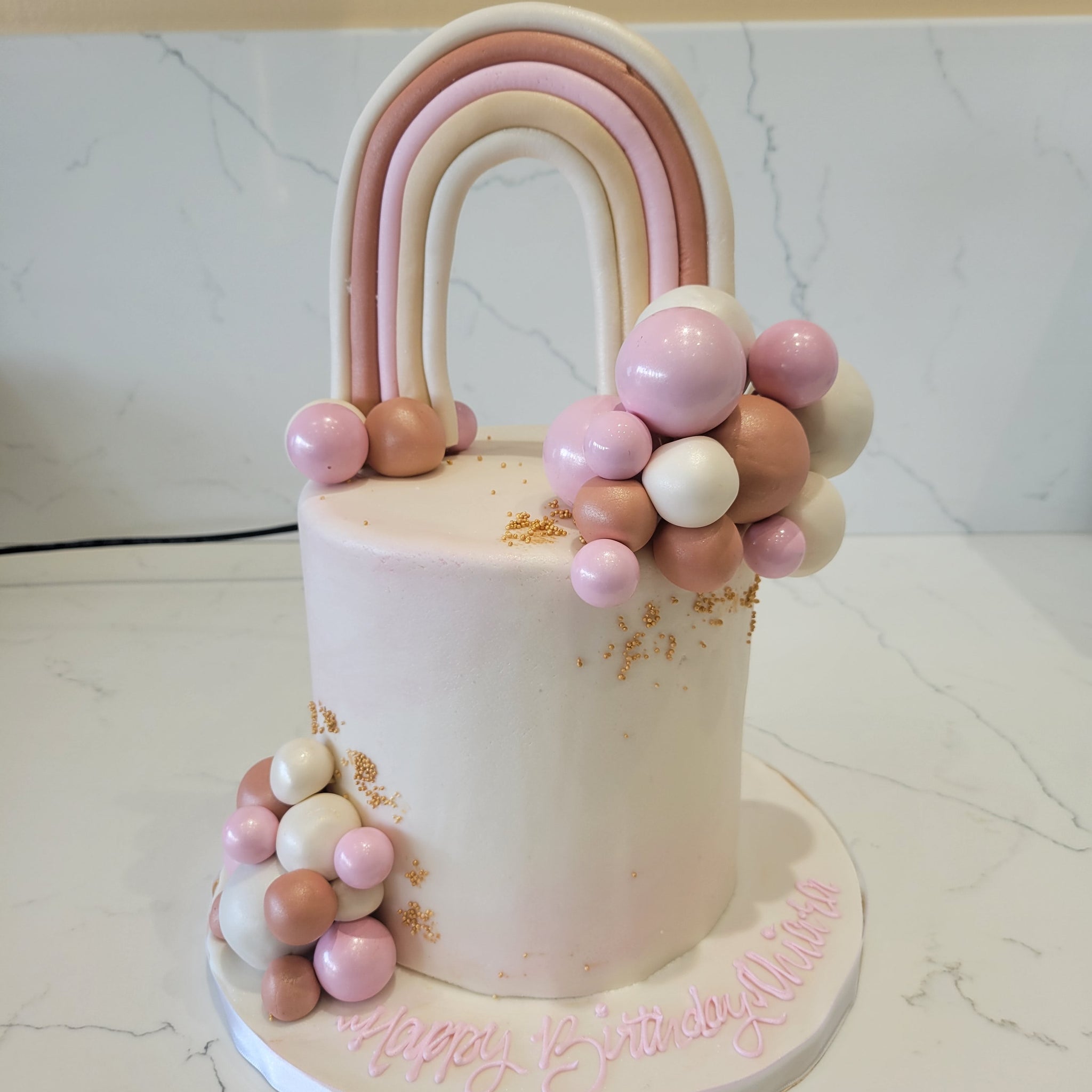 PINK PASTEL FONDANT CAKE