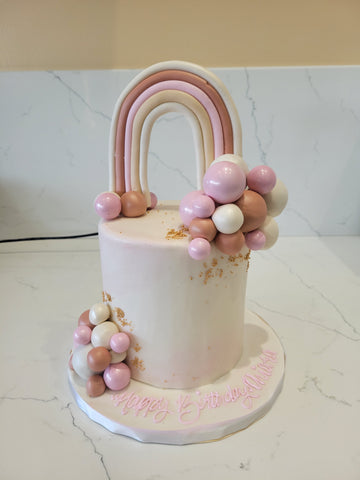 PINK PASTEL FONDANT CAKE