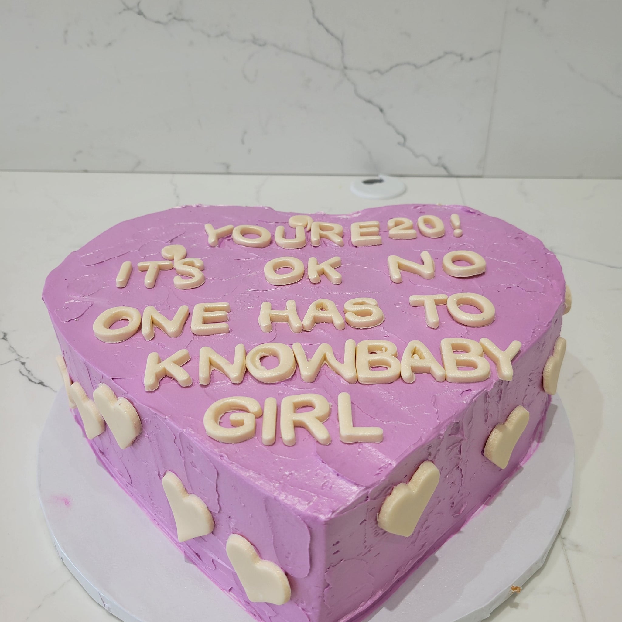 BABY GIRL HEART CAKE