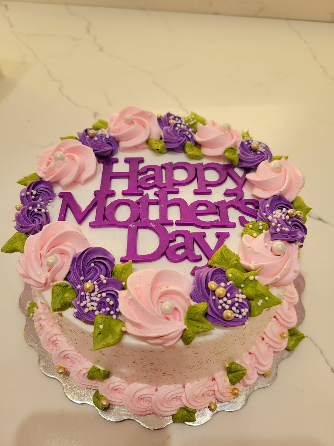 PURPLE MOTHER'S DAY CAKE