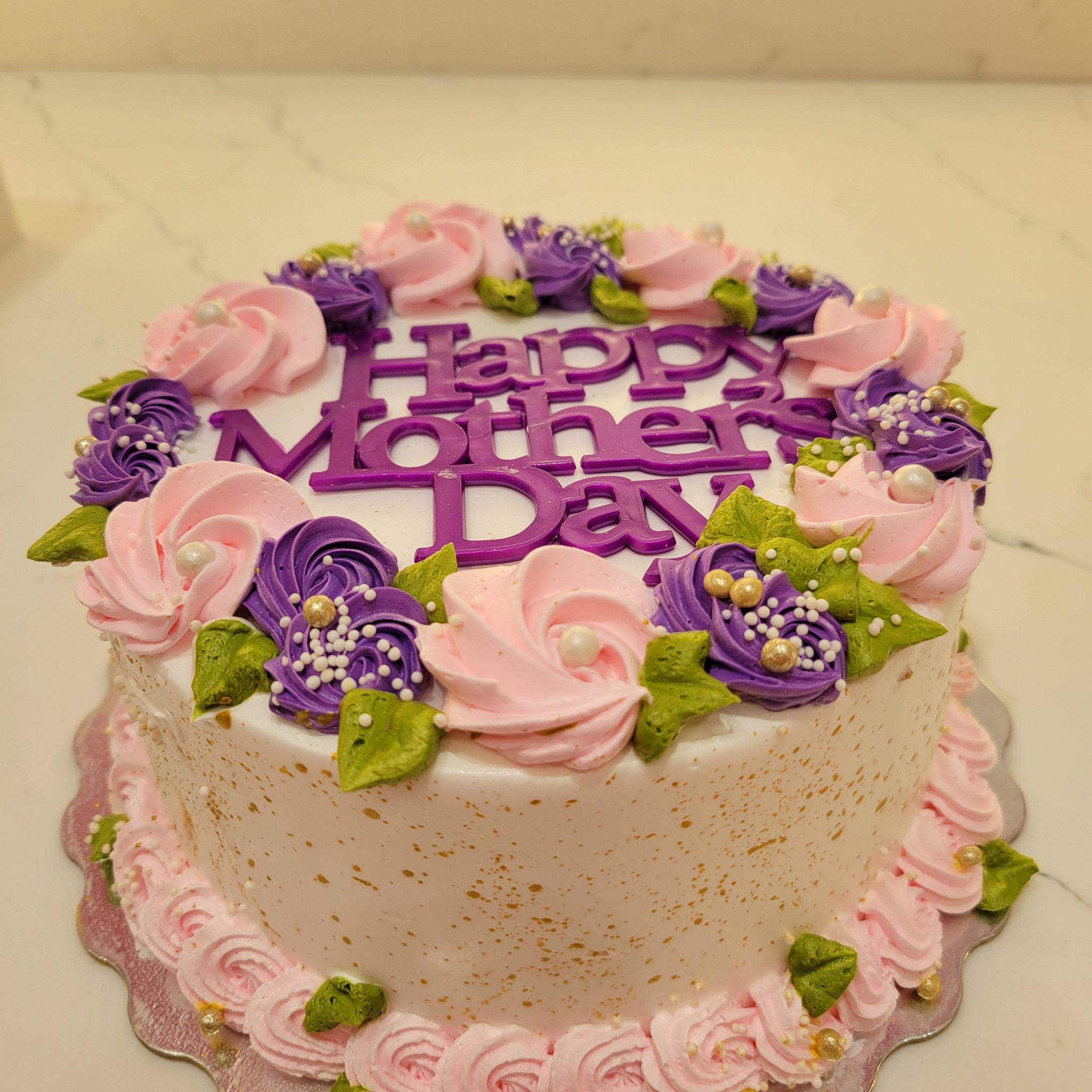 PURPLE MOTHER'S DAY CAKE