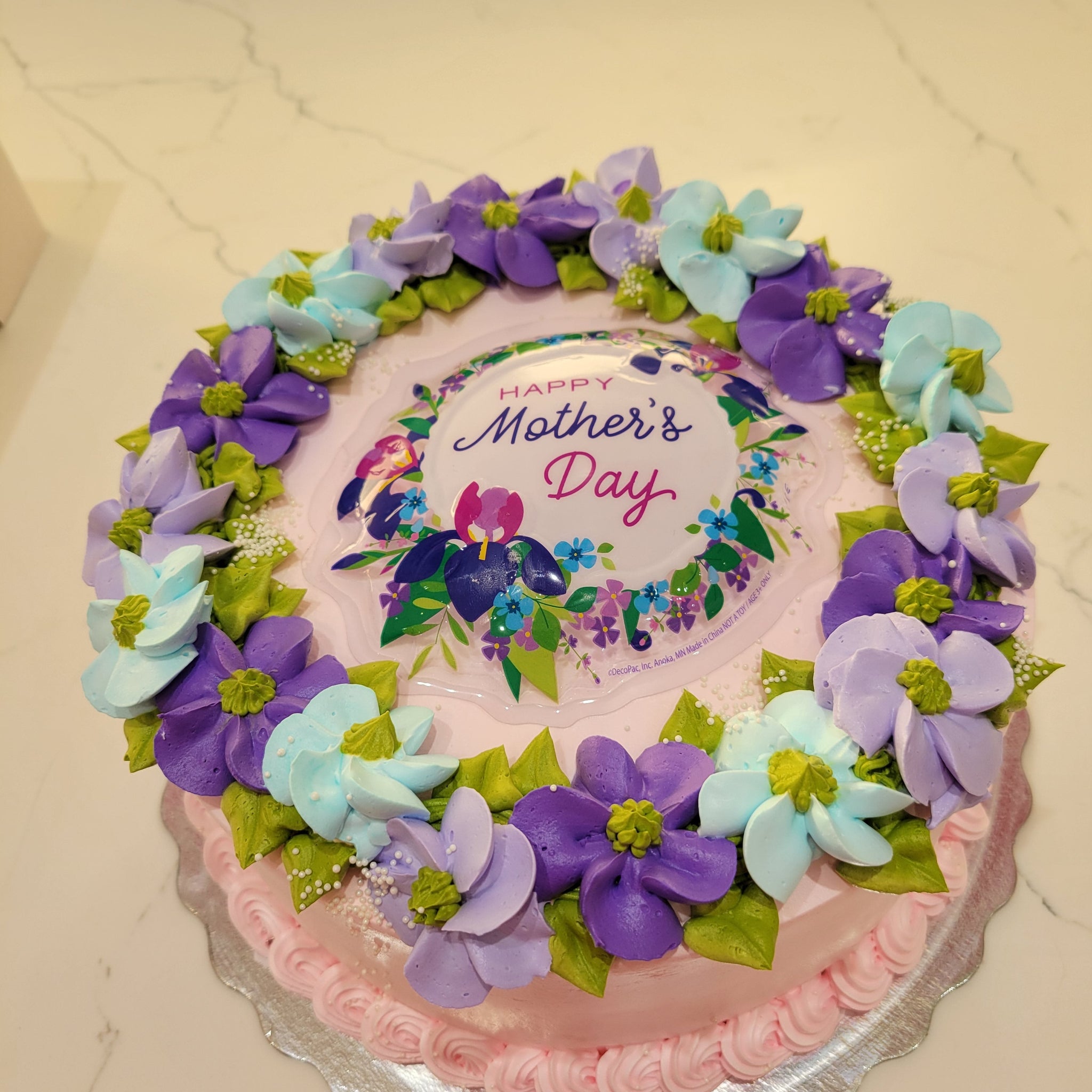 PURPLE & BLUE MOTHER'S DAY CAKE