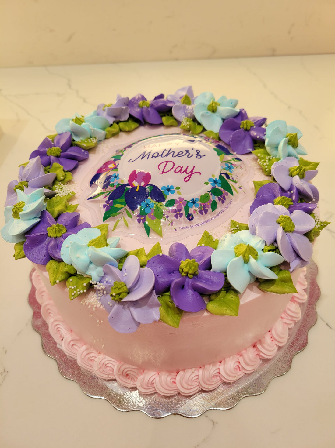 PURPLE & BLUE MOTHER'S DAY CAKE