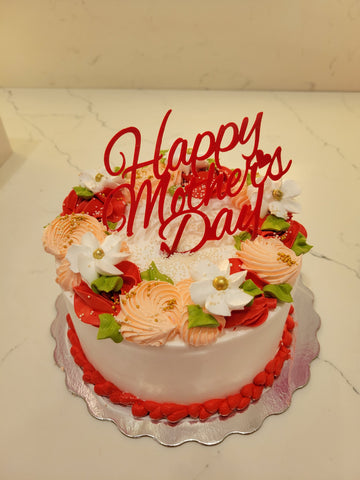 RED MOTHER'S DAY CAKE