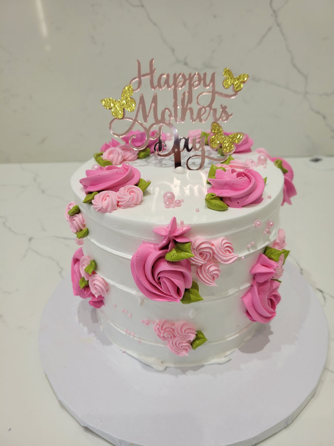 PINK BLOSSOM MOTHER'S DAY CAKE