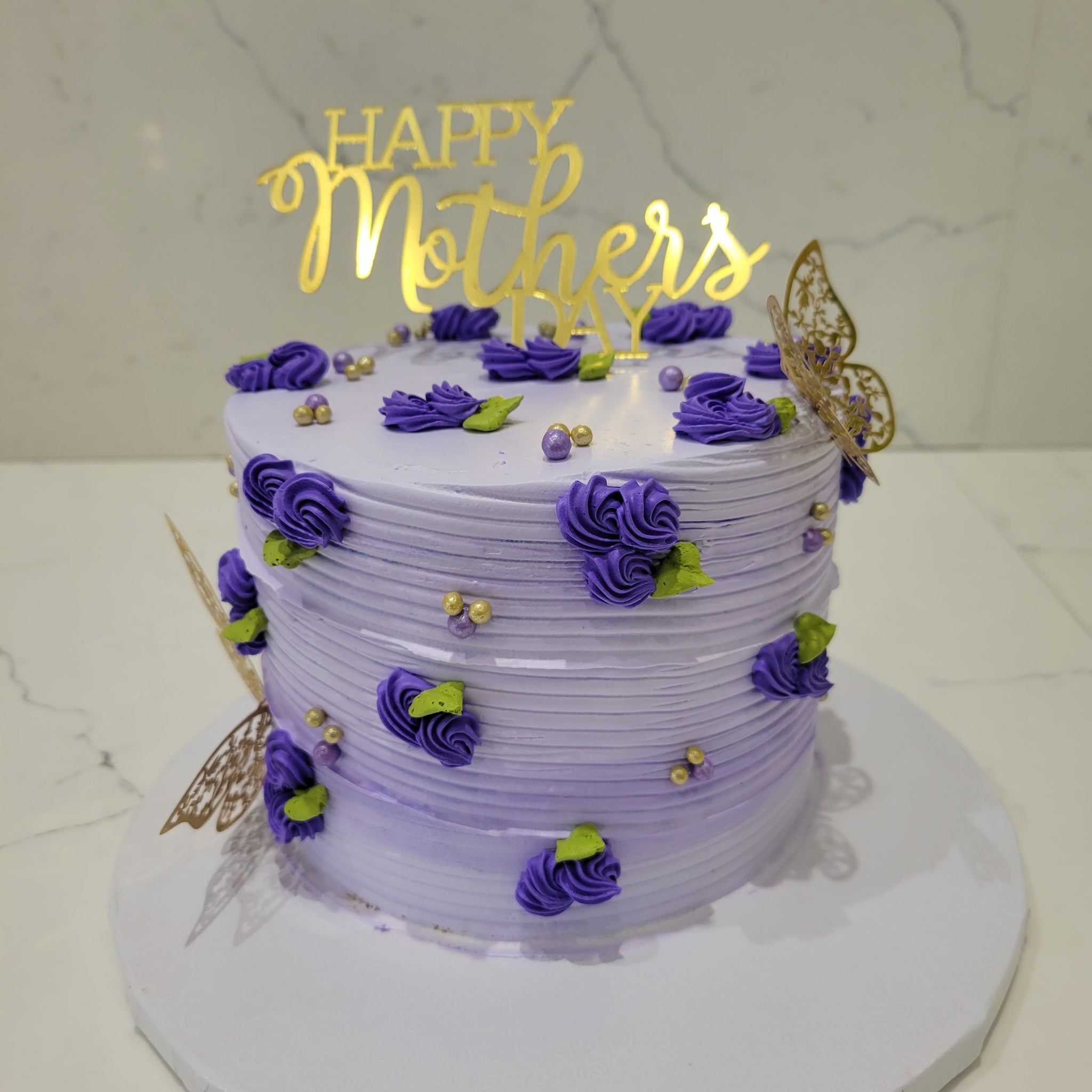 LAVENDER BUTTERFLY MOTHER'S DAY CAKE