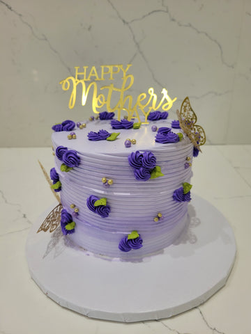 LAVENDER BUTTERFLY MOTHER'S DAY CAKE