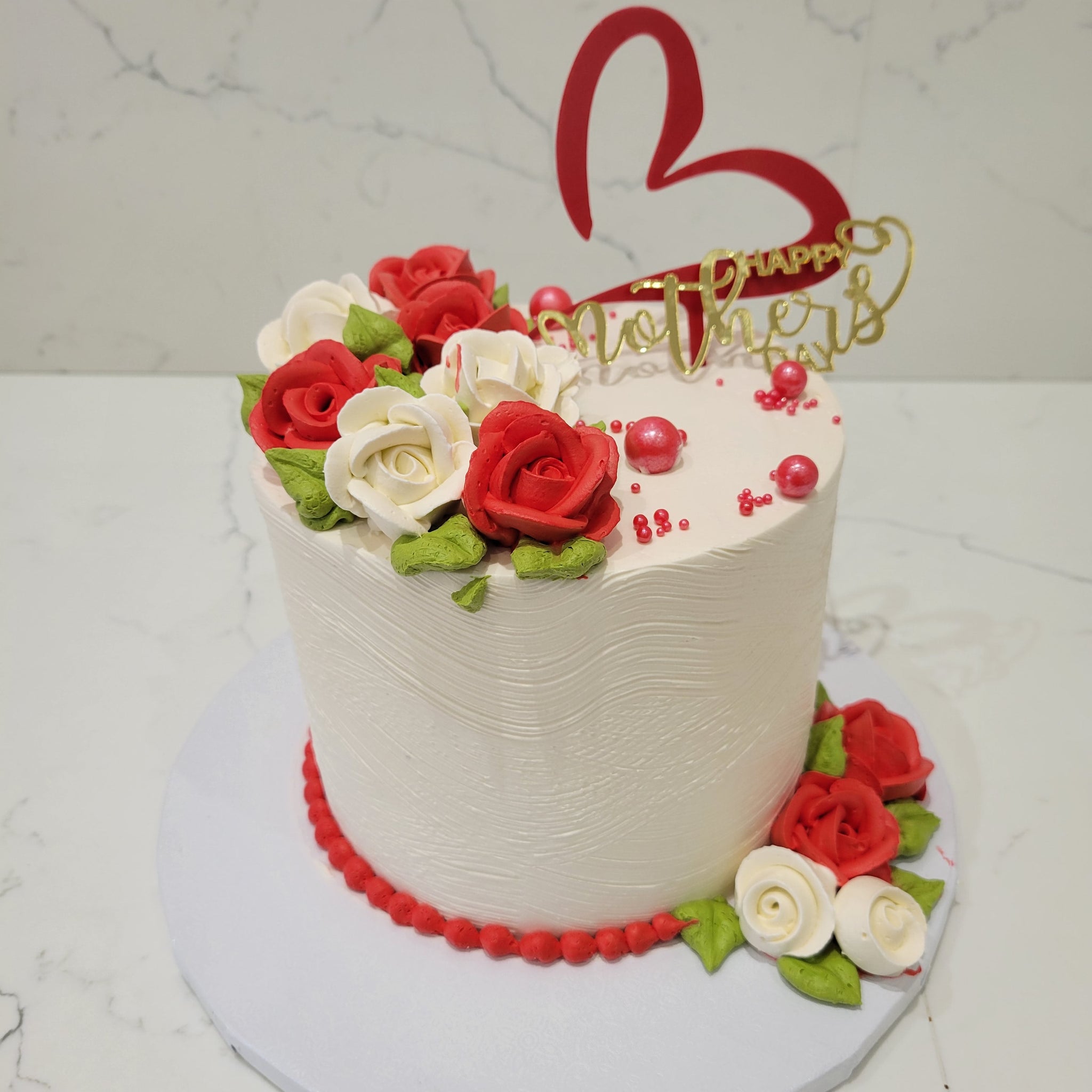 RED HEART MOTHER'S DAY CAKE