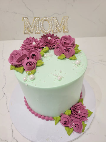 MINTY MAUVE MOTHER'S DAY CAKE