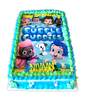 Bubble Guppies Photo Cake