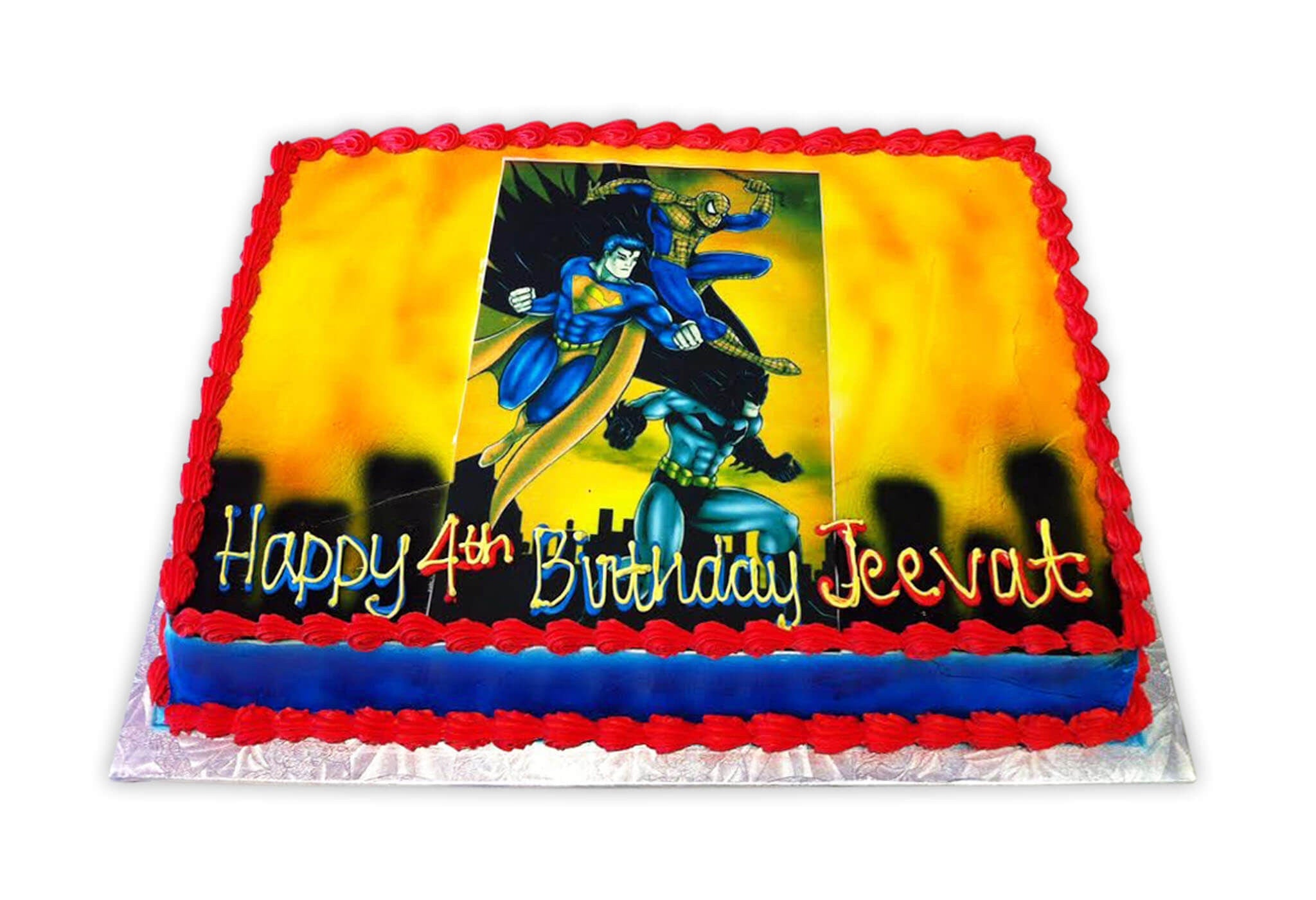 Superheroes Photo Cake