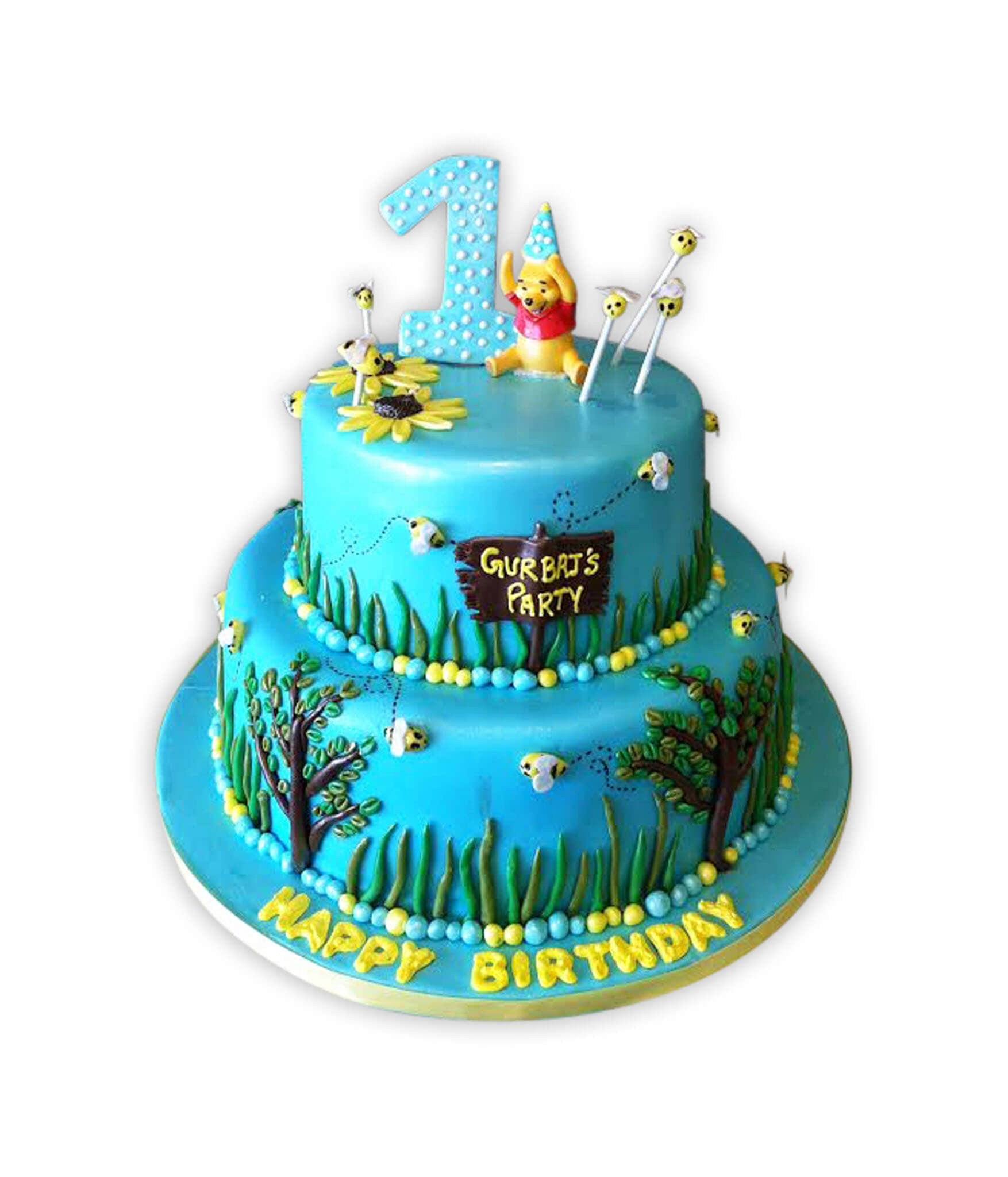 Winnie The Pooh Fondant Cake