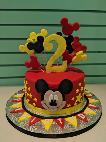 MICKEY  BIRTHDAY Fondant Cake