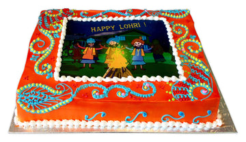 Dancing Lohri Cake