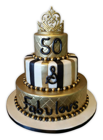 50 & Fabulous Tiered Cake