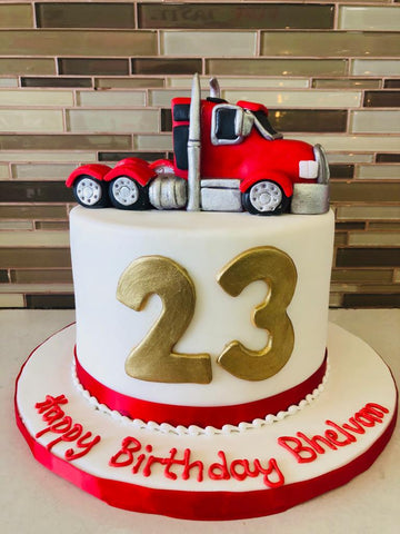 Truck birthday cake