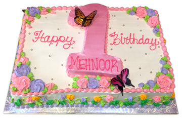 Mehnoor 1st Birthday cake