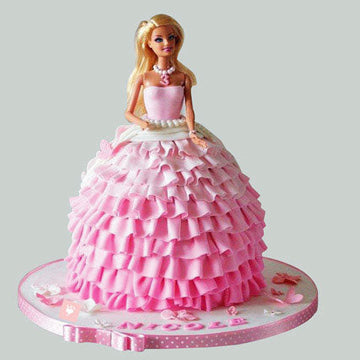 Look Like Barbie Doll Theme Cake