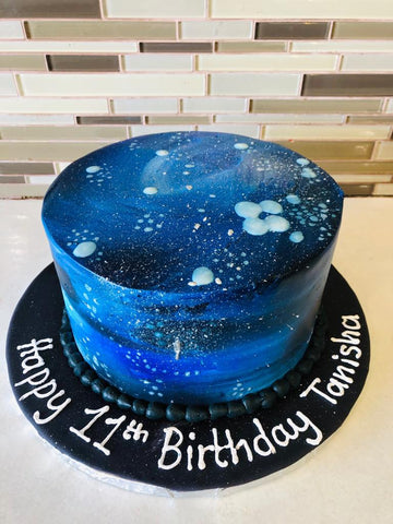 Galaxy Themed Birthday Cake