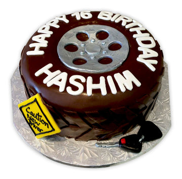 Hashim Tyre Fondant Cake