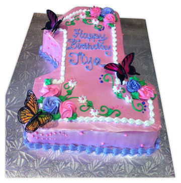 1st Birthday Butterfly Cake