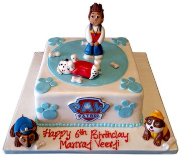 Manraj Paw Patrol Fondant  Cake