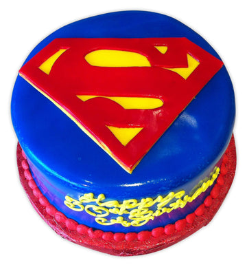 Superman Fondant Birthday Cake