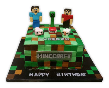 Lorenzo Minecraft Birthday Cake