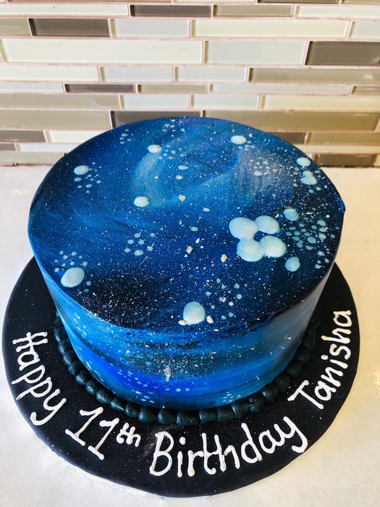 Galaxy Themed Birthday Cake