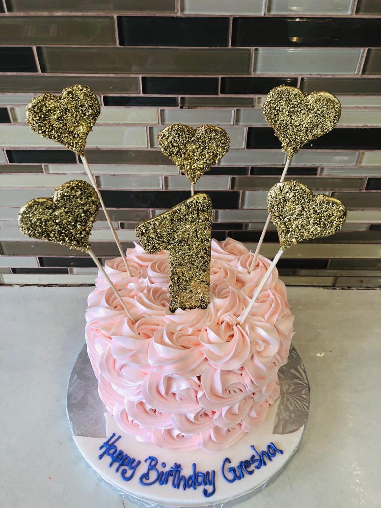 Gresha Rosette Smash Cake