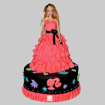 Chocolate Flavoured Barbie Doll Cake