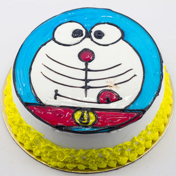 Yummy Doremon Theme Cake