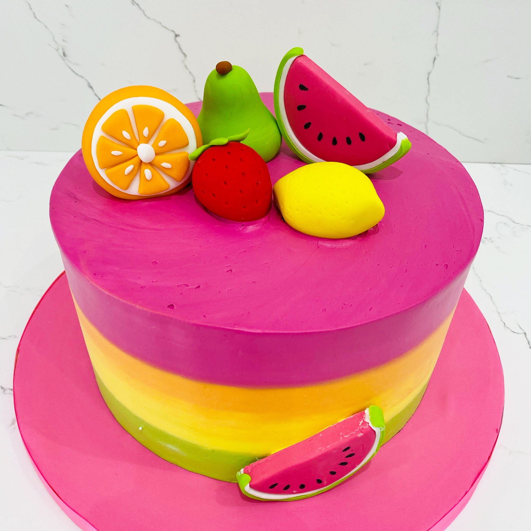 FRUITY WORLD BIRTHDAY CAKE