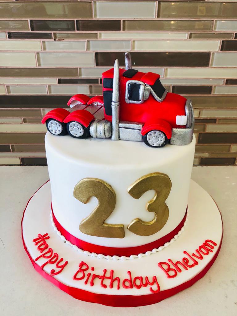 Truck birthday cake