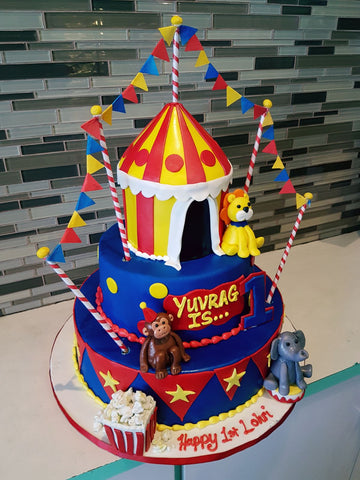 Carnival Themed Fondant Cake