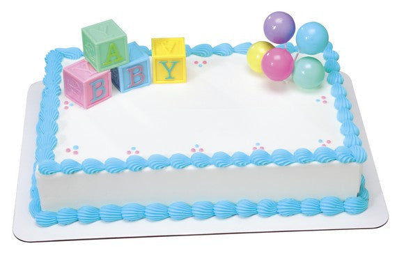 B-A-B-Y Blocks Cake