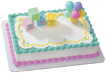 B-A-B-Y Blocks Cake