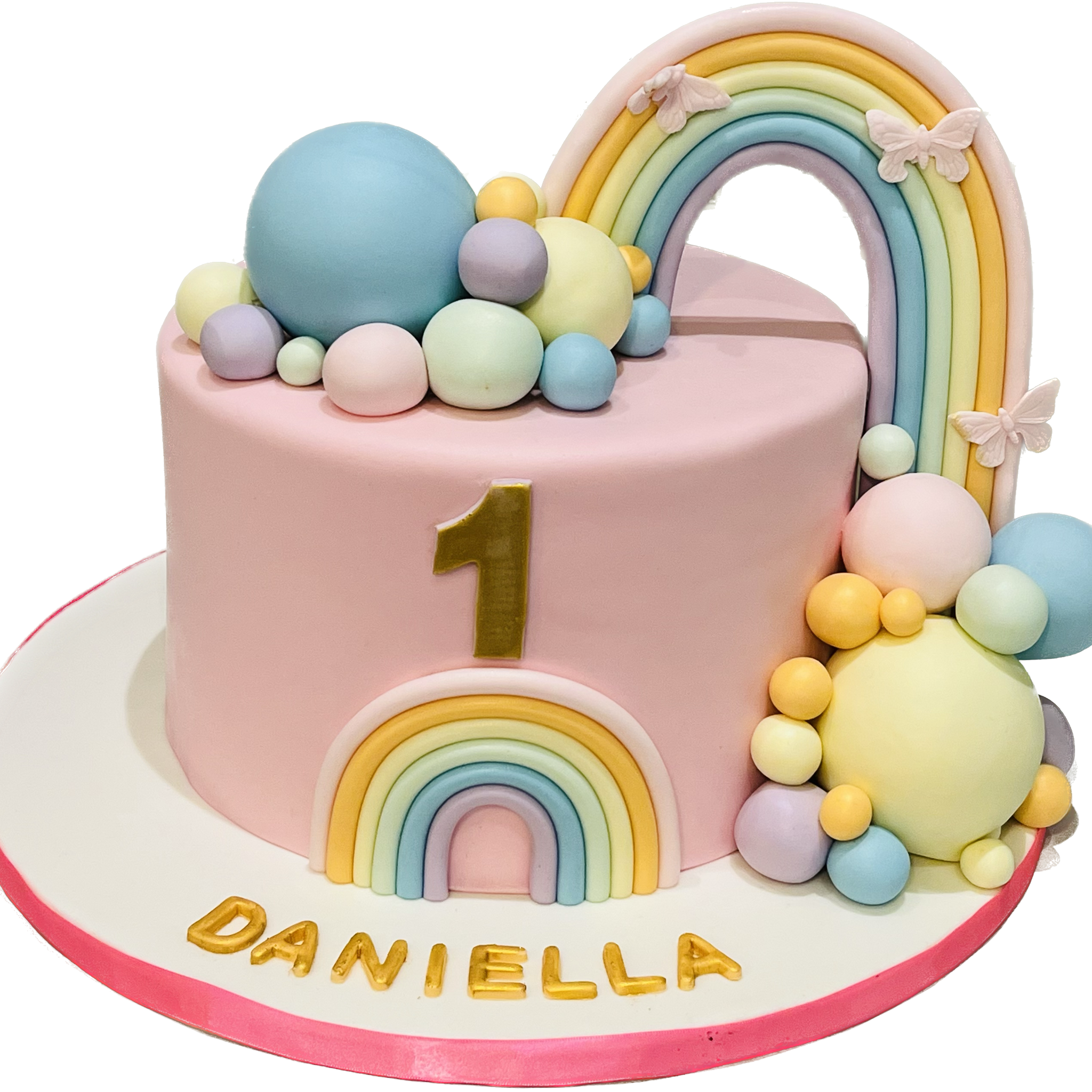 DANIELLA FIRST BIRTHDAY RAINBOW CAKE