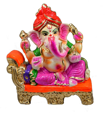 Pink Colored Ganesh Idol For Ganesh Chaturthi