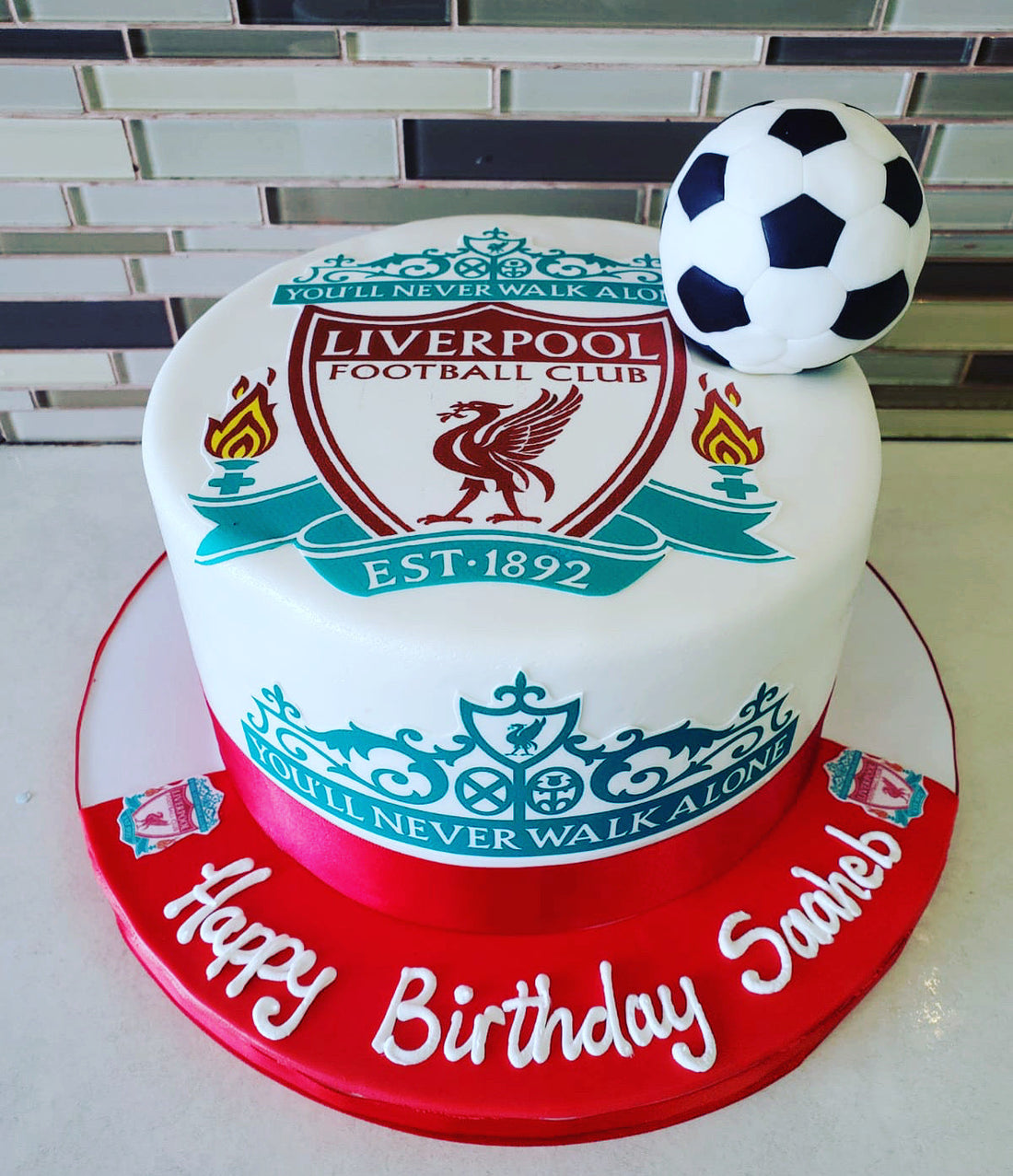 Liverpool Football Fondant Cake