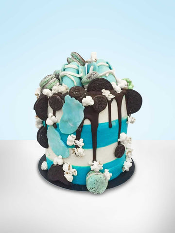 Blue Baby Shoe Cake