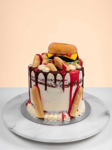 Burger & Chips Cake